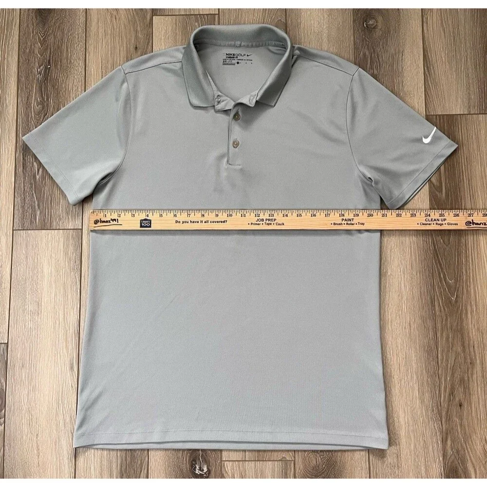 Nike Golf Standard Fit Performance Dri Fit Polo Shirt Mens Sz L Gray Lightweight